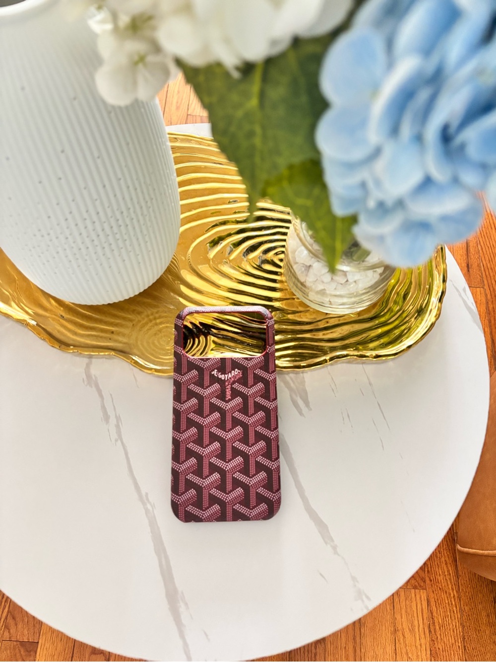 Inspired Burgundy Pattern I Phone Wallet phon case 17/18 bro max